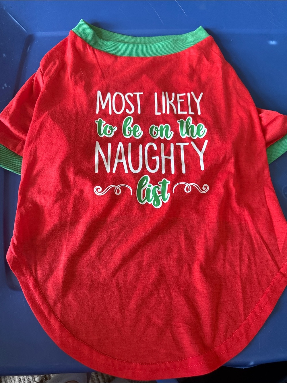 Holiday 'Most Likely to Be on the Naughty List' Red Dog Tee